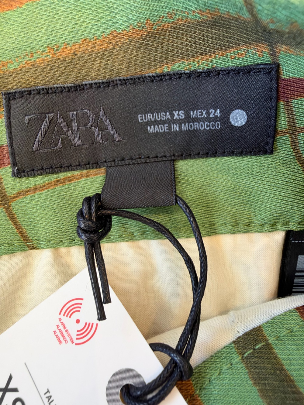 ZARA ZW COLLECTION PLAID CHECK TROUSERS IN GREEN - Picture 10 of 11